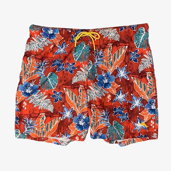 Tommy Bahama Swim Shorts Mens L Large Multi Floral Beach Brief Lined Swim Trunks - Picture 1 of 10